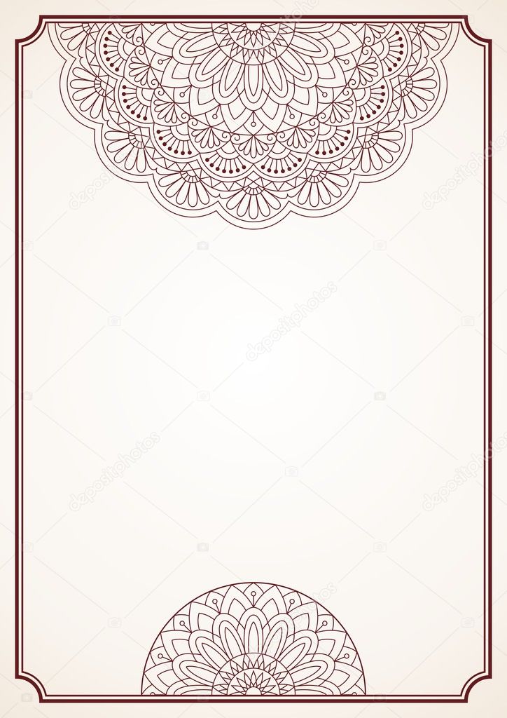 Floral oriental pattern.