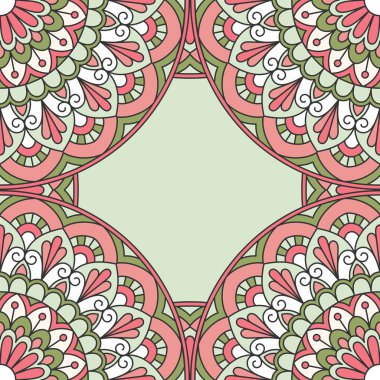 Mandala ile oryantal desen..