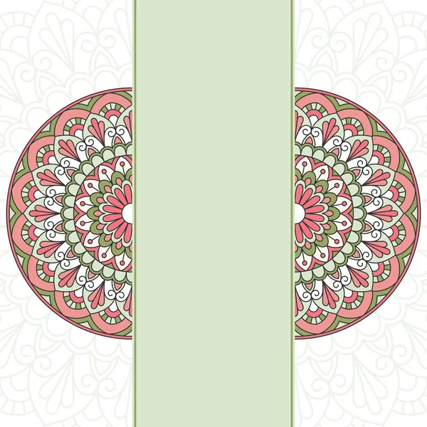 Padrão oriental com mandala .. — Vetor de Stock