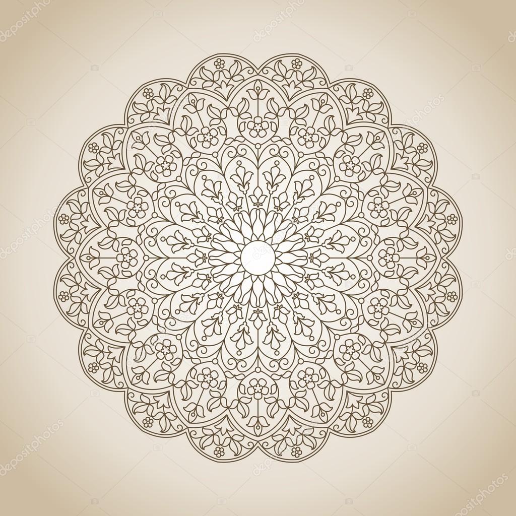 Mandala. Ornamental round pattern.