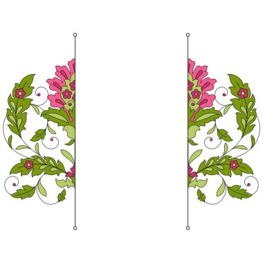 Çiçek süslemeli davetiye..