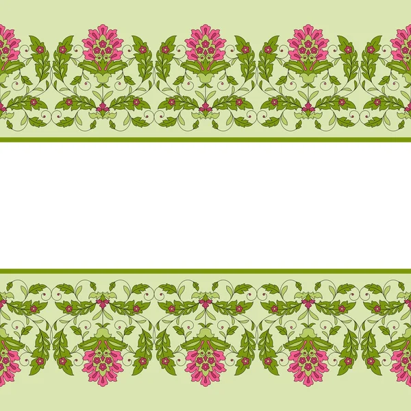 Πρόσκληση κάρτα με floral στολίδι. — Διανυσματικό Αρχείο