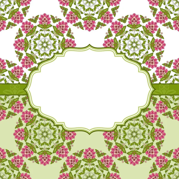 Carte d'invitation avec ornement floral. — Image vectorielle