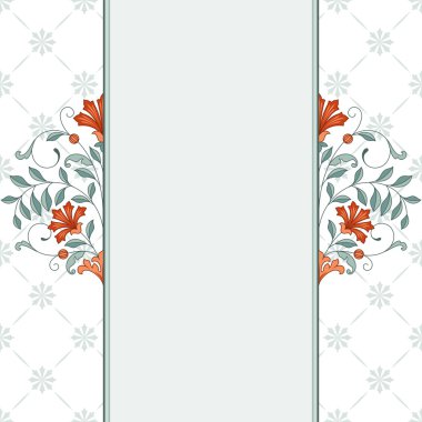 Çiçek süslemeli davetiye..