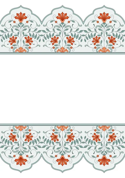 Invitation card with floral ornament. — Stock Vector