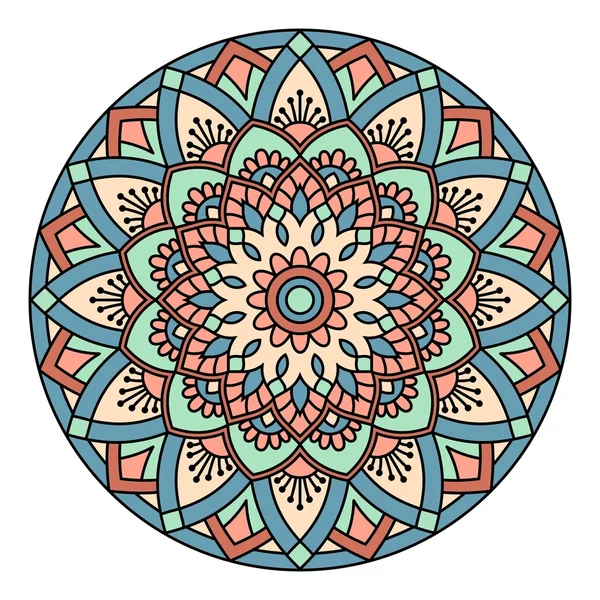 Mandala. Patrón redondo ornamental . — Vector de stock