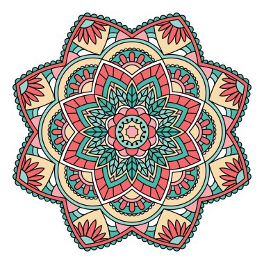 Mandala. Dekoratif yuvarlak desen.