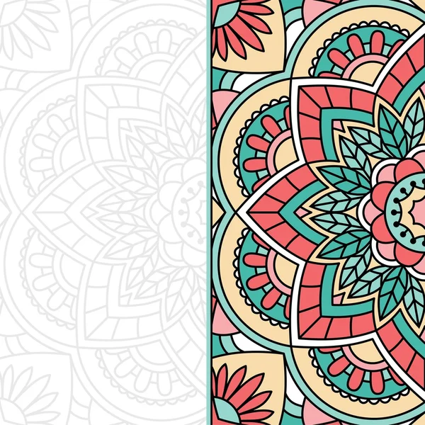 Oriental pattern with mandala.. — Stock Vector