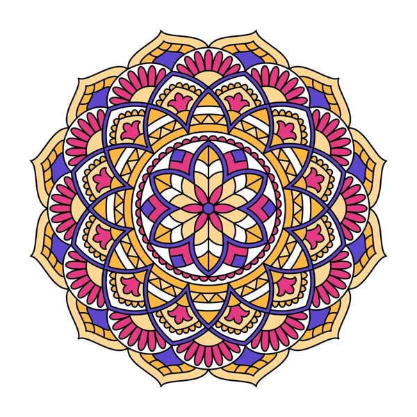 Mandala. Ornamentales rundes Muster. — Stockvektor