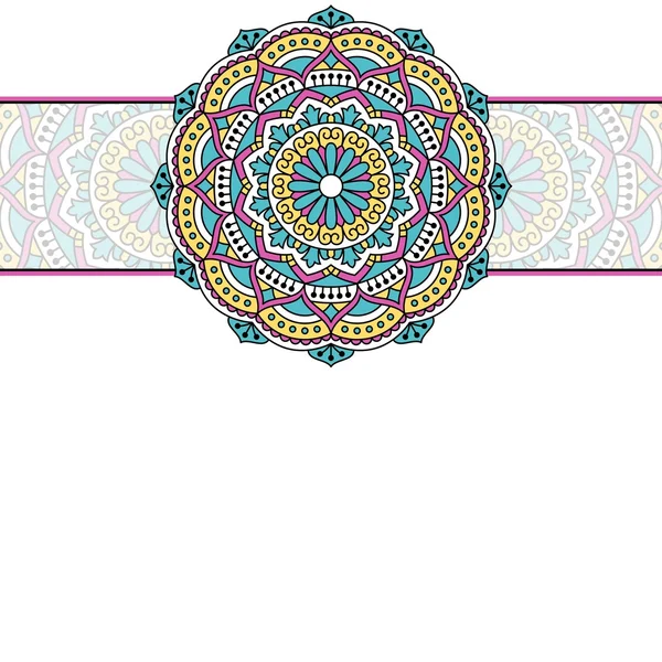 Patrón oriental con mandala .. — Archivo Imágenes Vectoriales