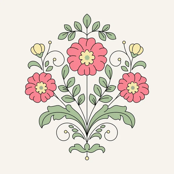 Vintage çiçek tasarımı için.