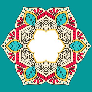 Mandala ile oryantal desen..