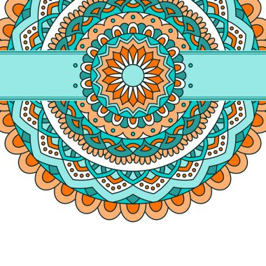 Mandala ile oryantal desen..