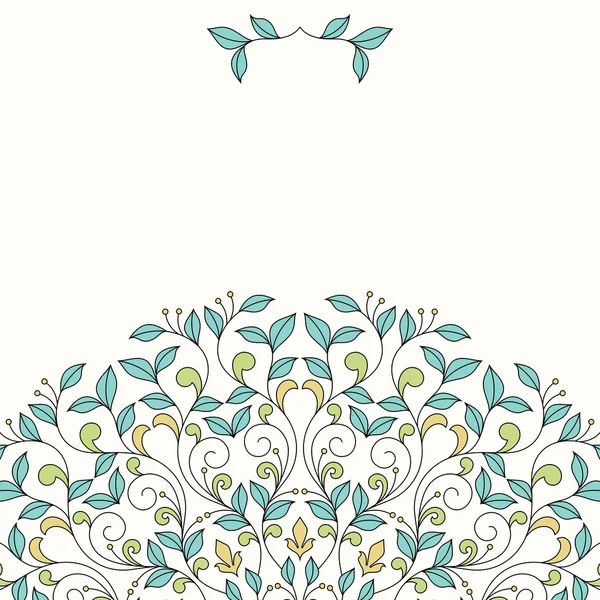 Tarjeta de invitación con adorno floral . — Vector de stock