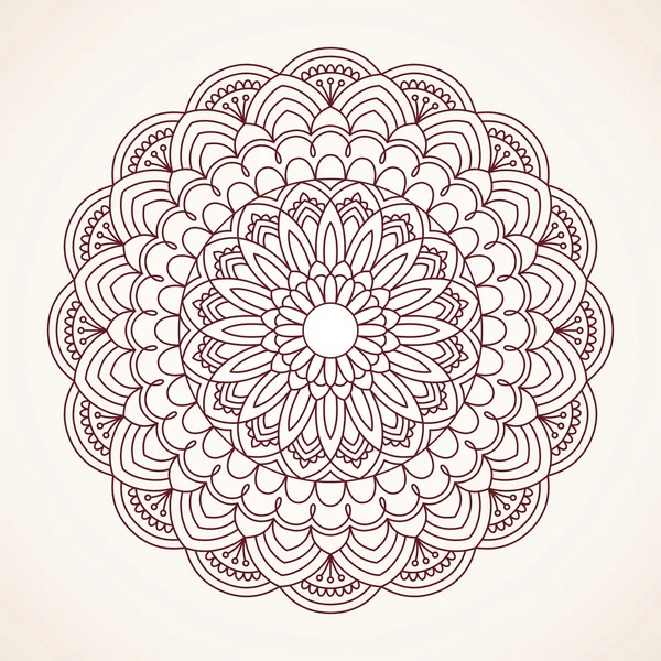 Ornamental round lace pattern. — Stock Vector