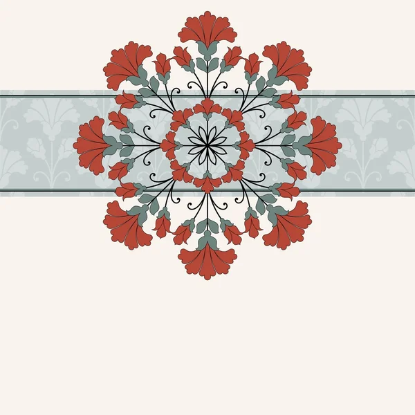 Einladungskarte mit floralem Ornament. — Stockvektor
