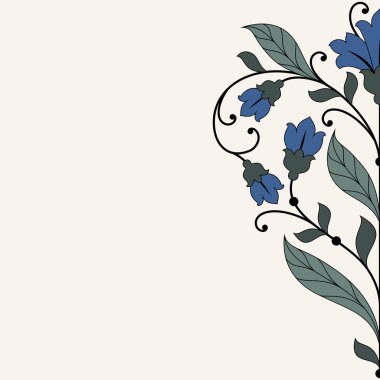 Çiçek süslemeli davetiye..