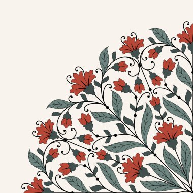 Çiçek süslemeli davetiye..