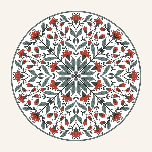 Motif de dentelle ronde ornementale . — Image vectorielle