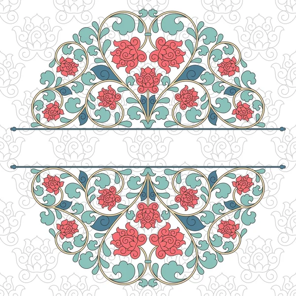 Floral oriental pattern in vintage style. — Stock Vector