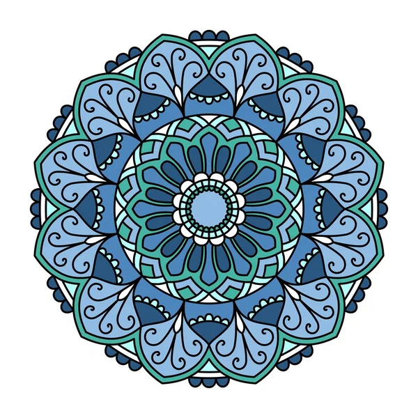 Mandala. Patrón redondo ornamental . — Archivo Imágenes Vectoriales