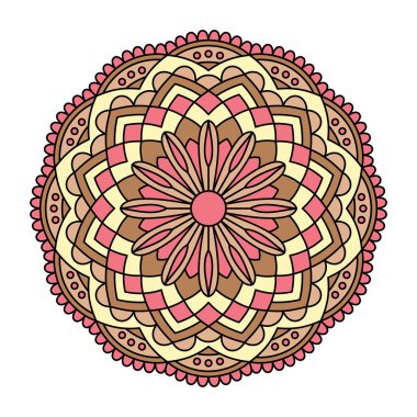 Mandala. Dekoratif yuvarlak desen.