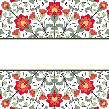 Çiçek süslemeli davetiye..