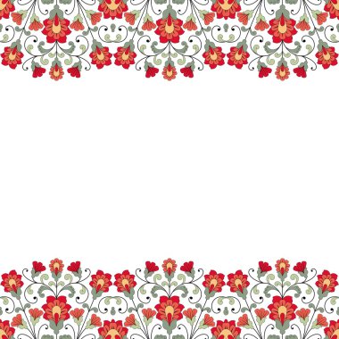 Çiçek süslemeli davetiye..