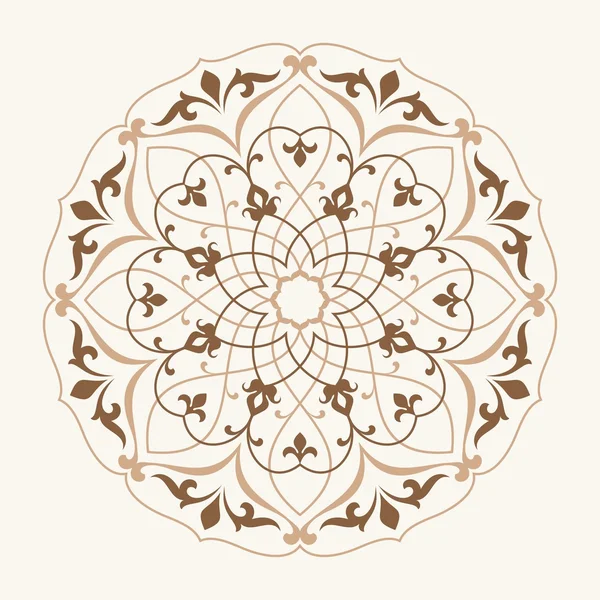 Decoratieve ronde patroon. — Stockvector