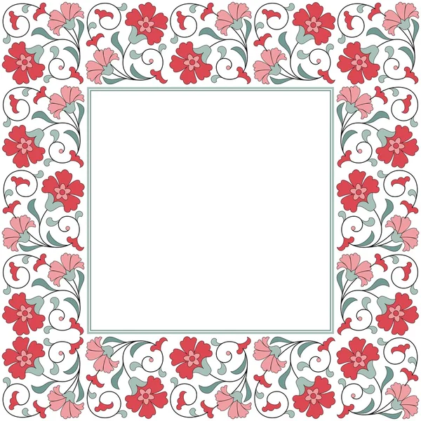 Carte d'invitation avec ornement floral. — Image vectorielle