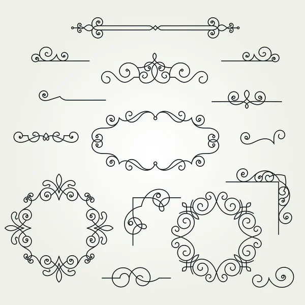 Calligraphic decorative elements. — Stock Vector