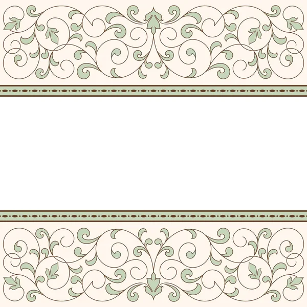 Vintage kaart met florale ornament. — Stockvector