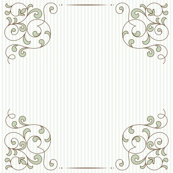 Carte vintage avec ornement floral . — Image vectorielle