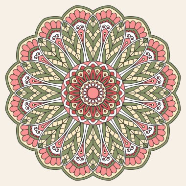 Mandala. Dekoratif yuvarlak desen.