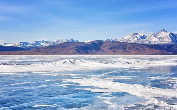 Mountains and steppe hill near Lake Hovsgol Stock Image