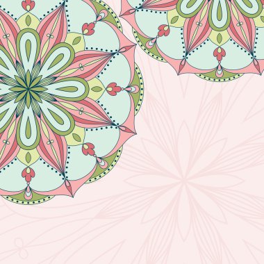 Mandala. Vektör çizim.