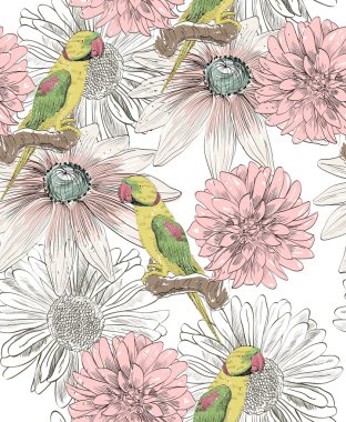 papağan. Seamless modeli