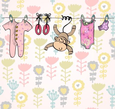 Vektör bebek scrapbook