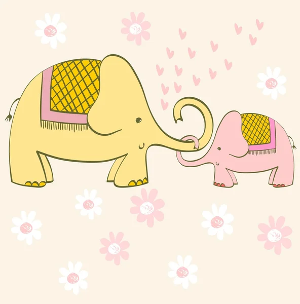 Elefante de dibujos animados — Vector de stock