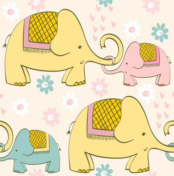 Elefante de dibujos animados — Vector de stock