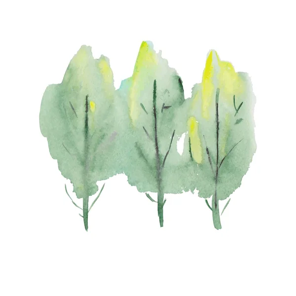 Arbre aquarelle — Image vectorielle