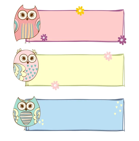 Cartoon owls — Stock Vector