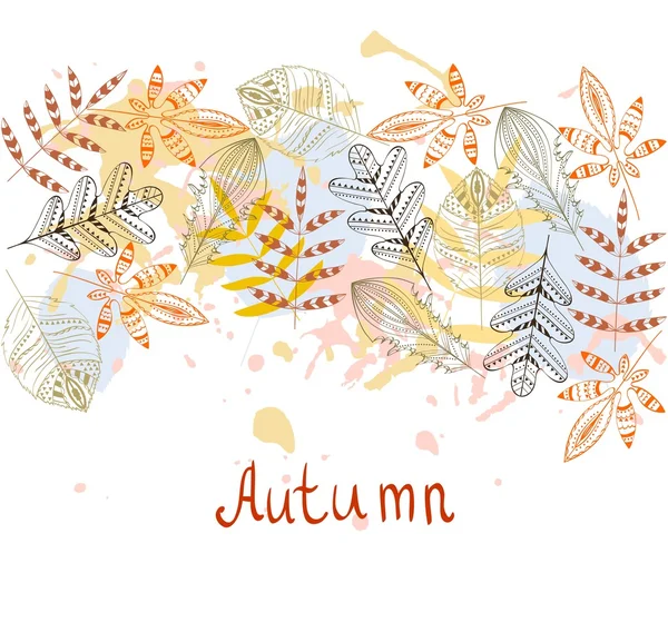 Feuilles d'automne abstraites . — Image vectorielle