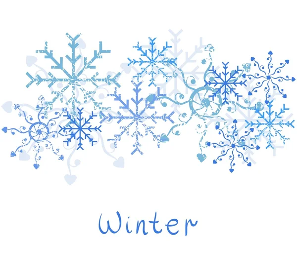 Fondo abstracto invierno — Vector de stock