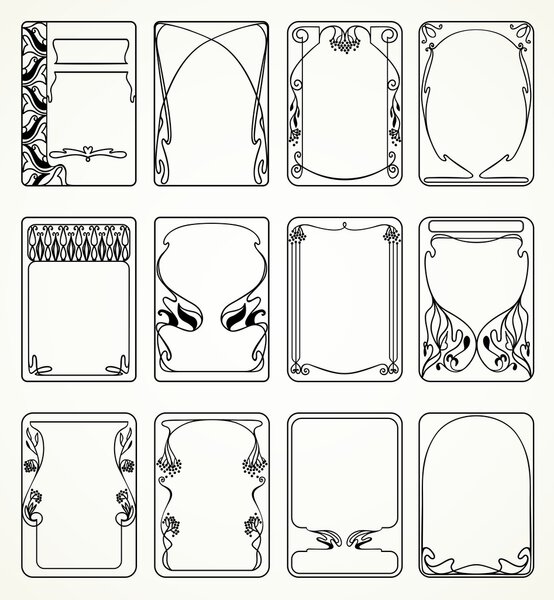 Labels in art nouveau