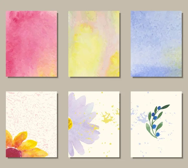 Cartão floral aquarela —  Vetores de Stock