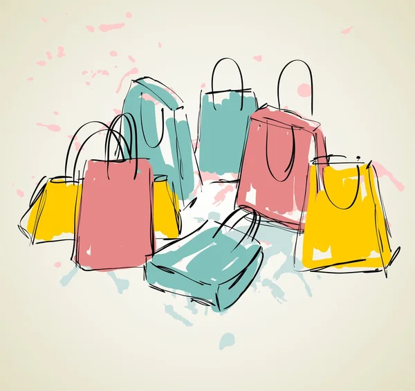 Shopping bag vettoriali — Vettoriale Stock