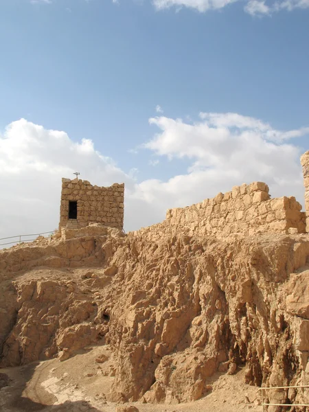 Κατεστραμμένα τείχη της masada — Φωτογραφία Αρχείου