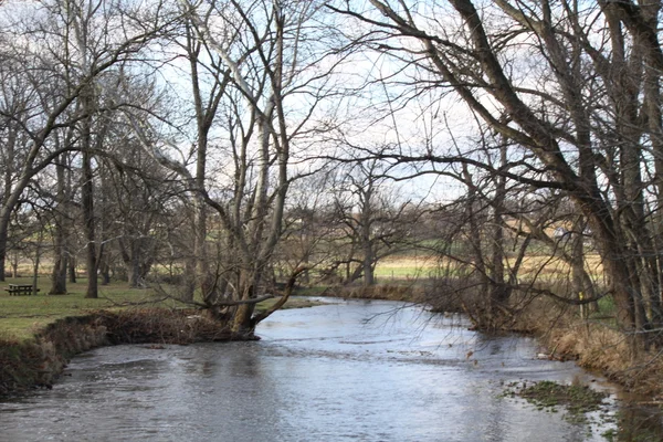 Creek (zalewany), szybko poruszających — Zdjęcie stockowe