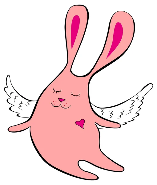 Rabbit in love — Stock Vector